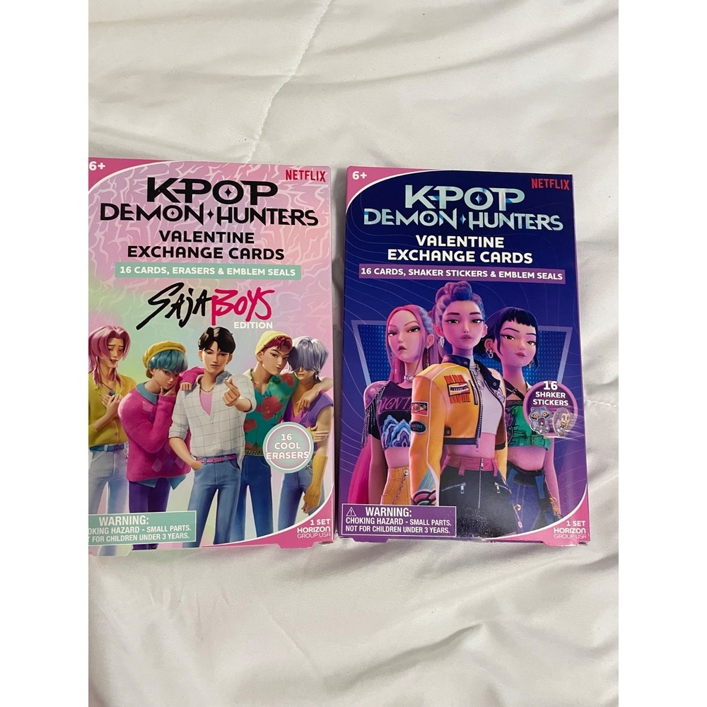 2026 KPop Demon Hunters 2 16 Classroom Valentine's Day Exchange Cards & Stickers